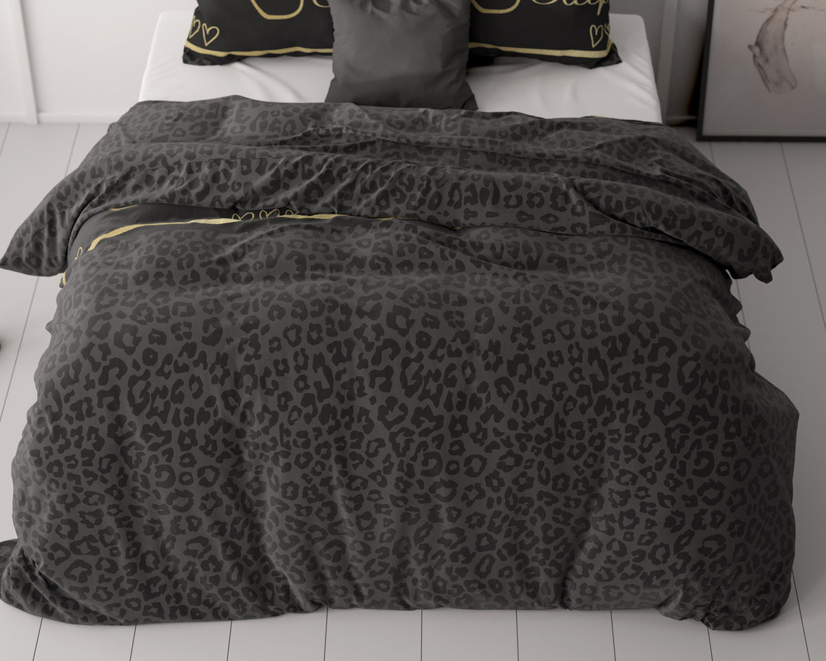 Parure de housse de couette Dark Sleep noir