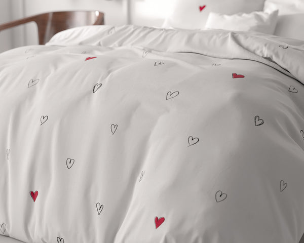 Bettwäsche-Set Hearts Everywhere Weiß