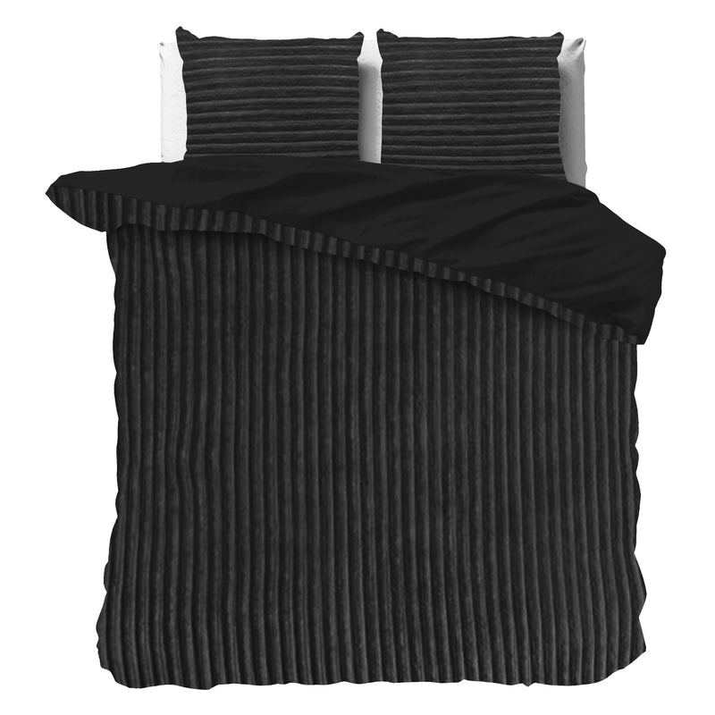 Juego de funda nórdica Rib Teddy Negro