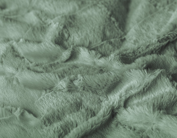 VUODEVAATTEET - Faux Fur Check tummanvihreä Pussilakanasetti