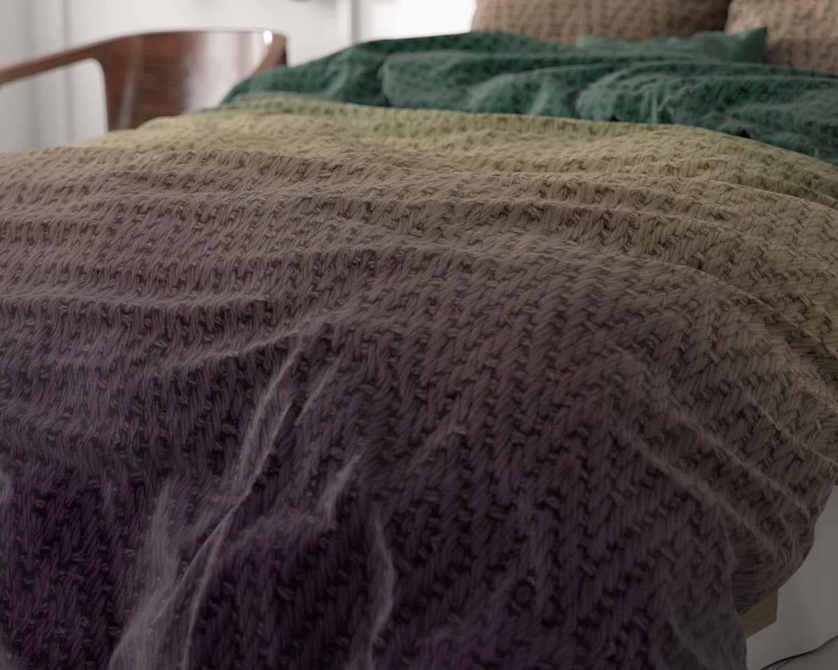 VUODEVAATTEET - Warm Knits Ruskea Pussilakanasetti