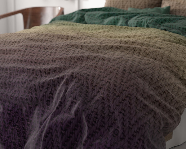 VUODEVAATTEET - Warm Knits Ruskea Pussilakanasetti