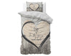 VUODEVAATTEET - Love To The Moon And Back 2 Harmaa Pussilakanasetti