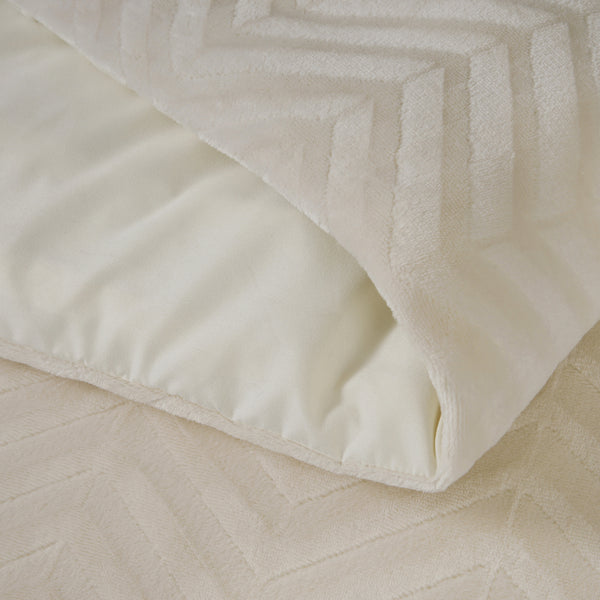 Bettwäsche-Set Chevron Teddy Creme