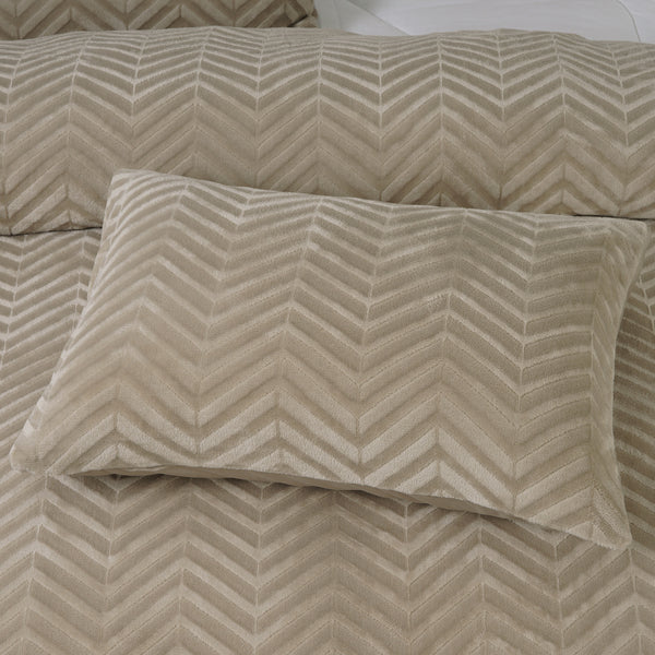 Bettwäsche-Set Chevron Teddy Taupe