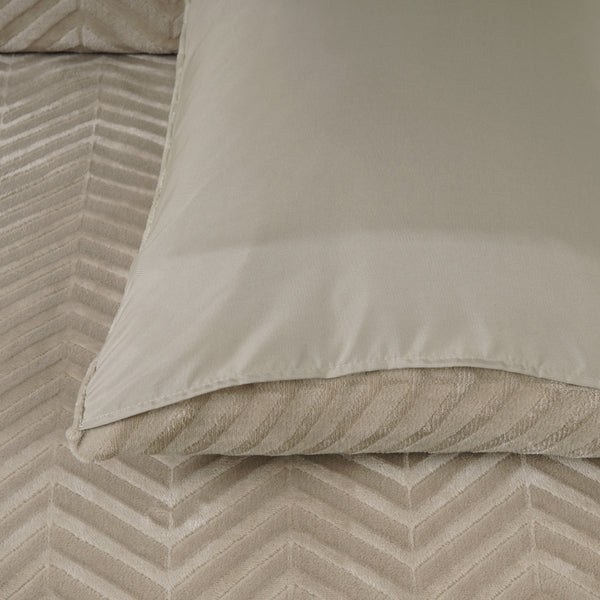 Bettwäsche-Set Chevron Teddy Taupe