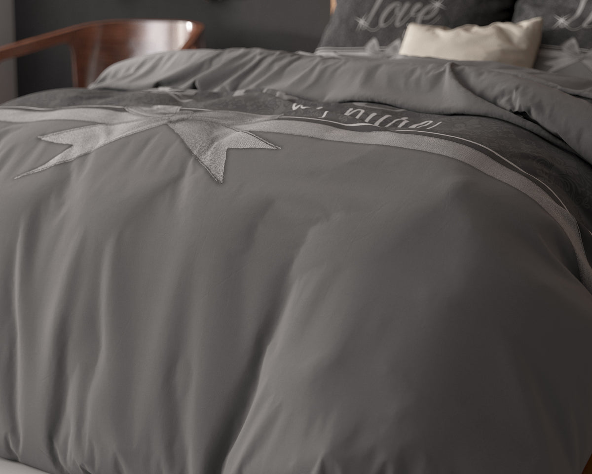 Pure Love Grey Duvet Cover Set