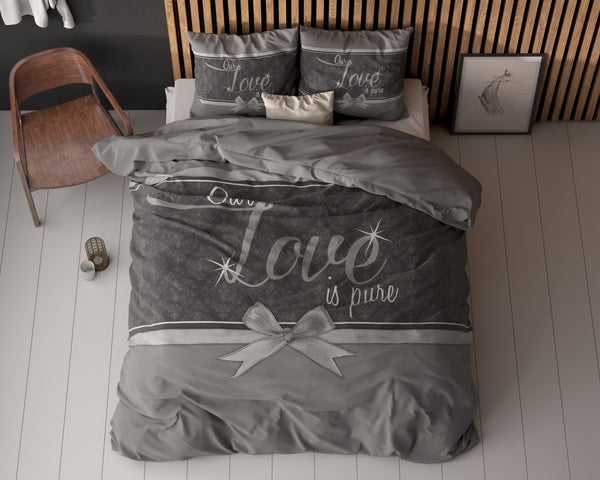 Bettwäsche-Set Pure Love Grau