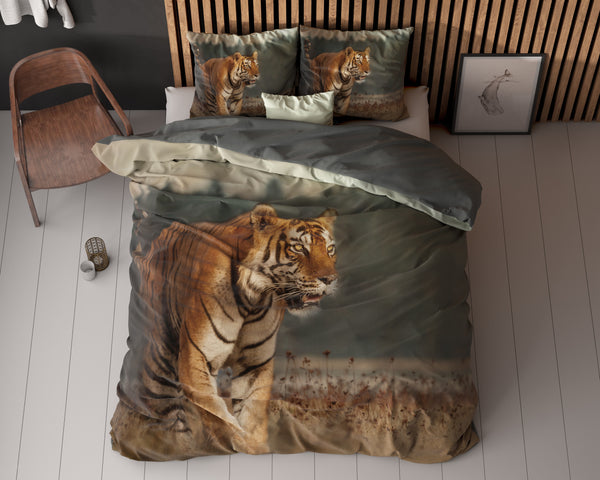 Bettwäsche-Set Nature Tiger Taupe