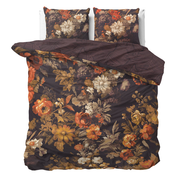 Pussilakanasetti Art flowers Ruskea