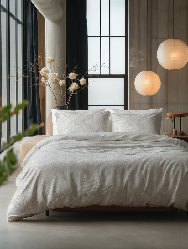 Bettwäsche-Set Rattan Silber Grau