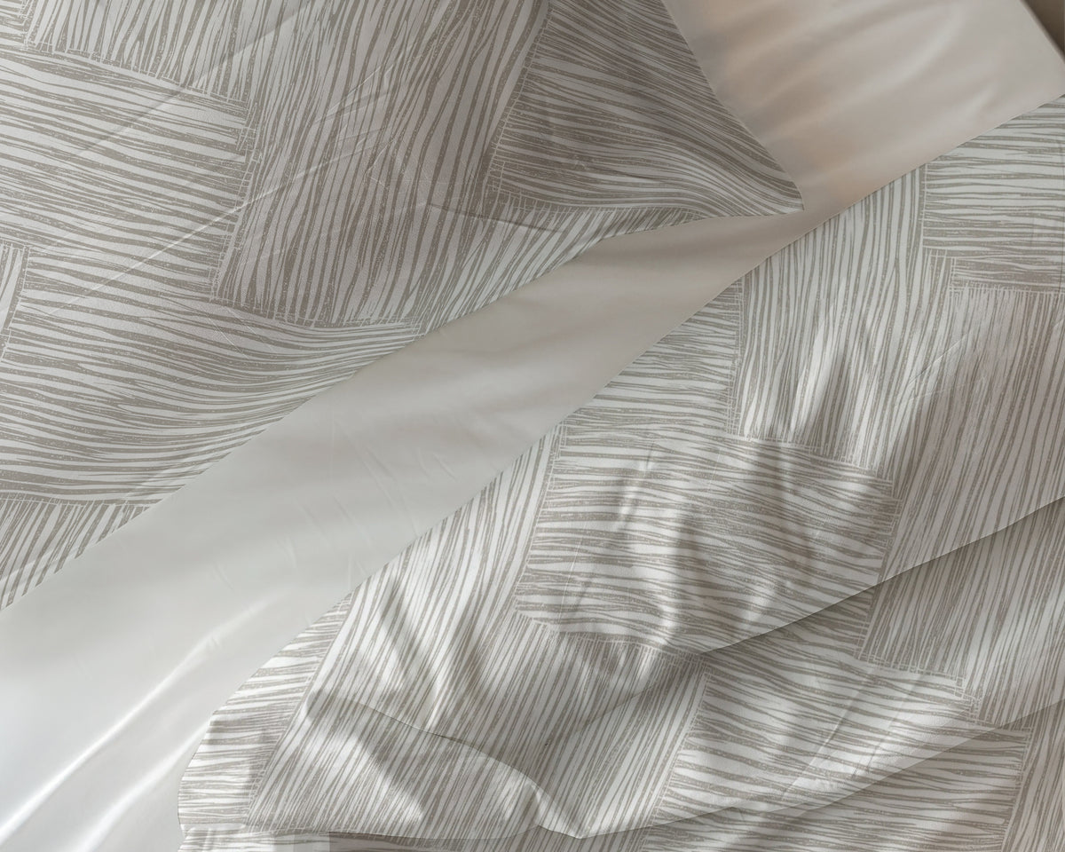 Rattan Silver Grey Duvet Cover Set
