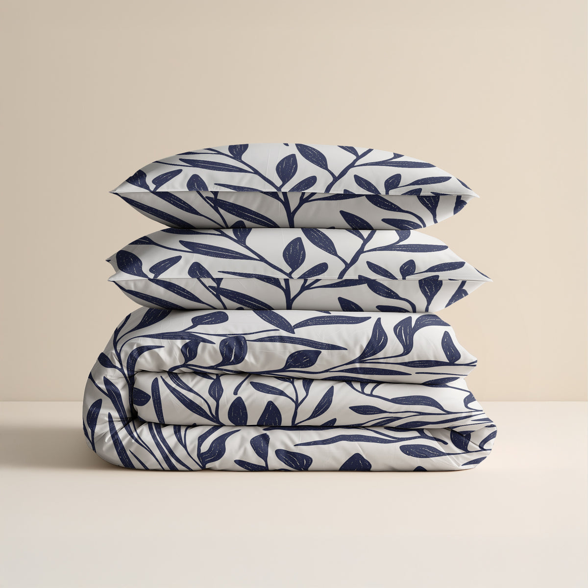 Conjunto de capa de edredão Blue Willow azul