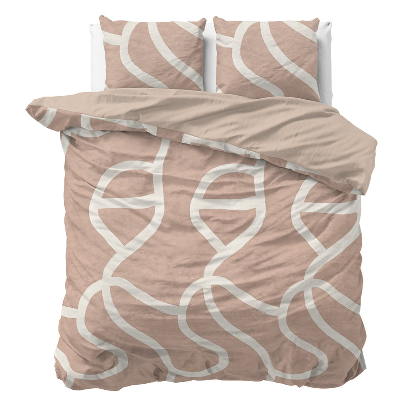 Bettwäsche-Set Clay Contours Pfirsich Braun