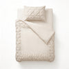 VUODEVAATTEET - Border Pintuck Beige Pussilakanasetti