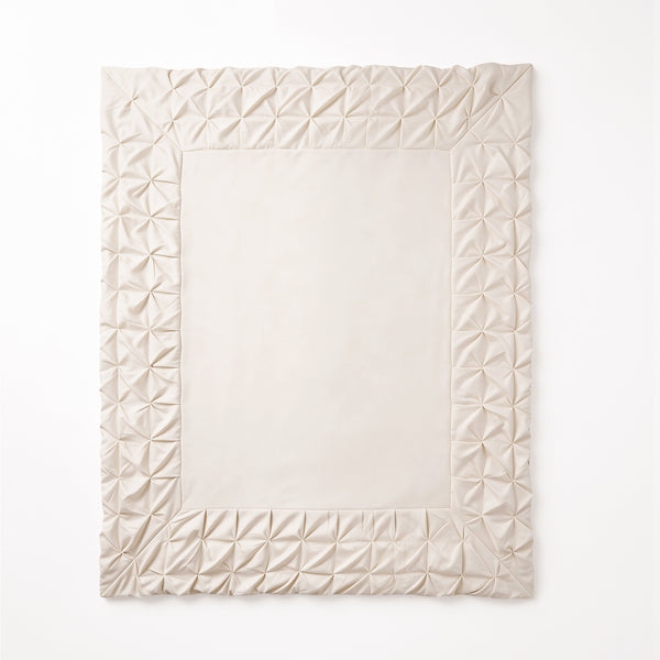 VUODEVAATTEET - Border Pintuck Beige Pussilakanasetti