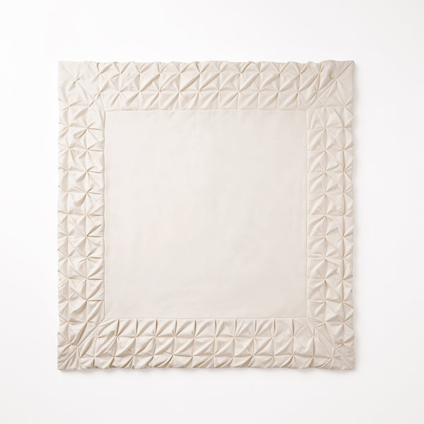 VUODEVAATTEET - Border Pintuck Beige Pussilakanasetti