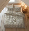VUODEVAATTEET - Chevron Beige/hiekka Pussilakanasetti