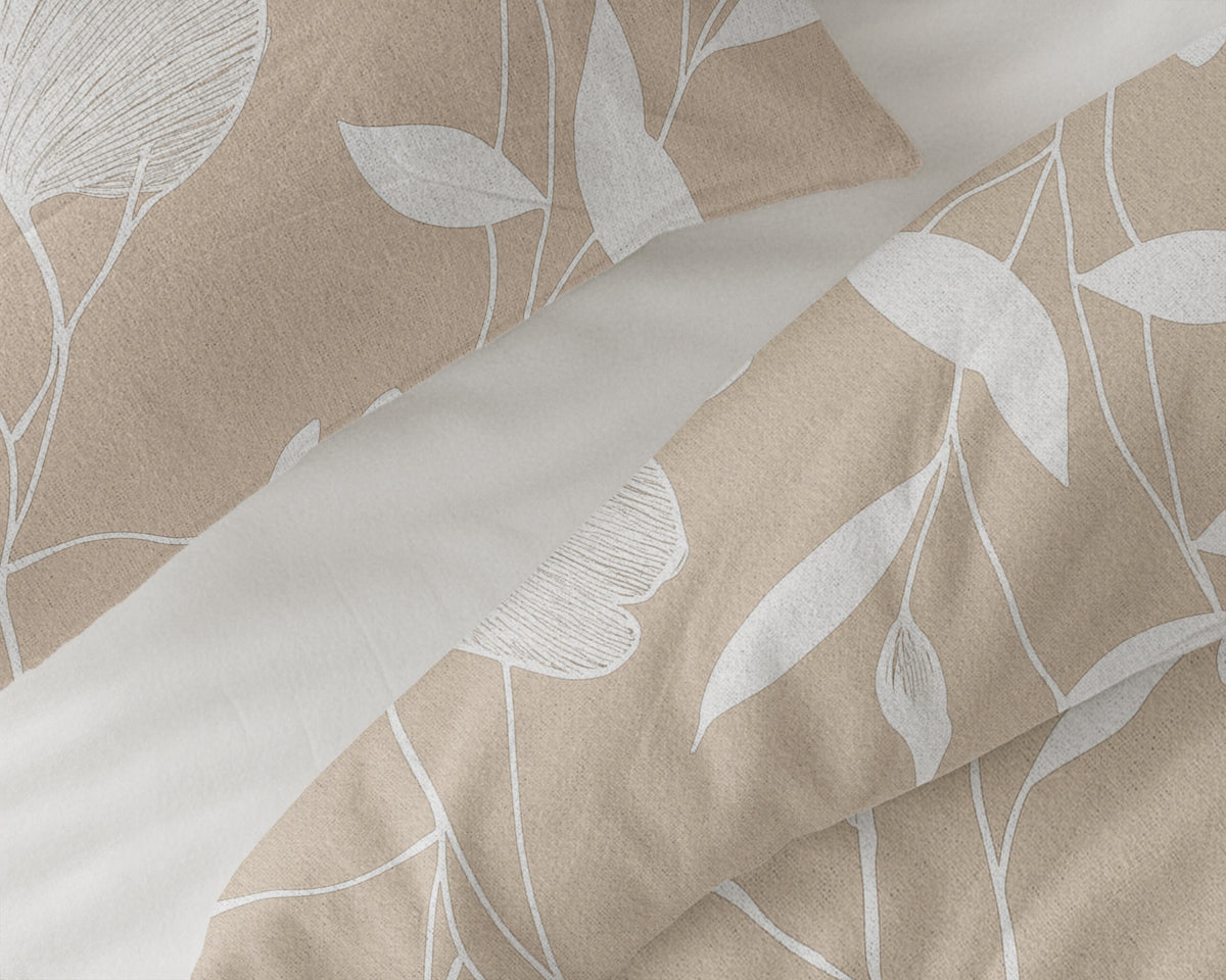 VUODEVAATTEET - Serenity Beige/Hiekka Pussilakanasetti
