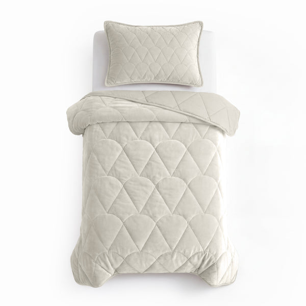VUODEVAATTEET - Lazy peitto Velvet Beige ylellisillä tyynyliinoilla Tyynyliina