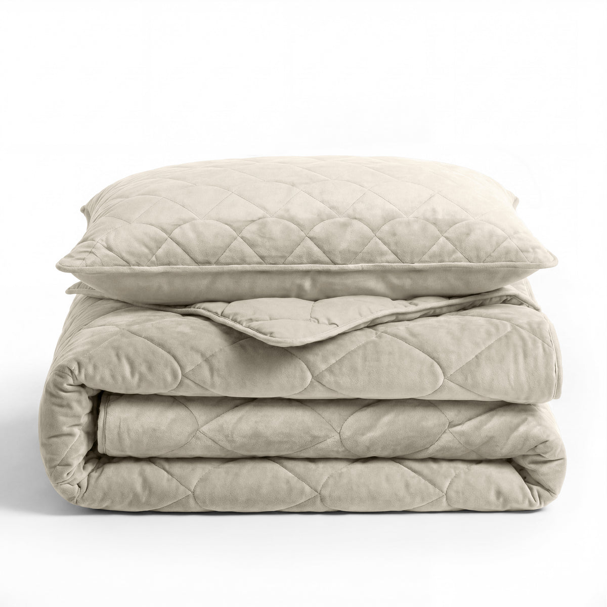 VUODEVAATTEET - Lazy peitto Velvet Taupe/Harmaa ylellisillä tyynyliinoilla Tyynyliina
