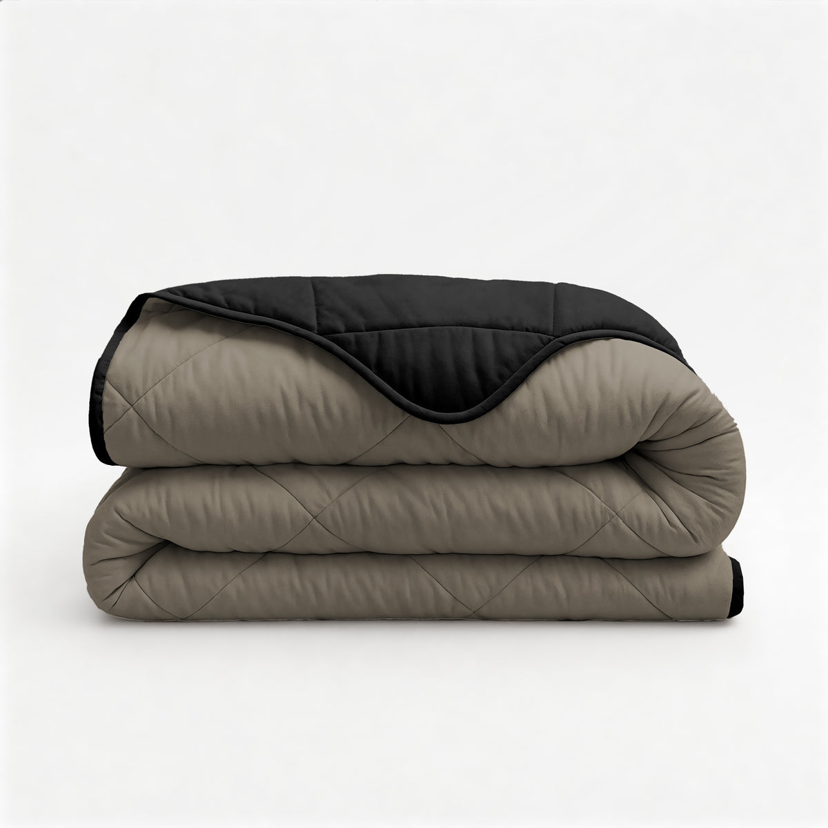 Lazy Dekbed Uni Taupe/Musta Peitto ja Tyynysetti 200x200