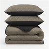 Lazy Dekbed Uni Taupe/Musta Peitto ja Tyynysetti 200x200