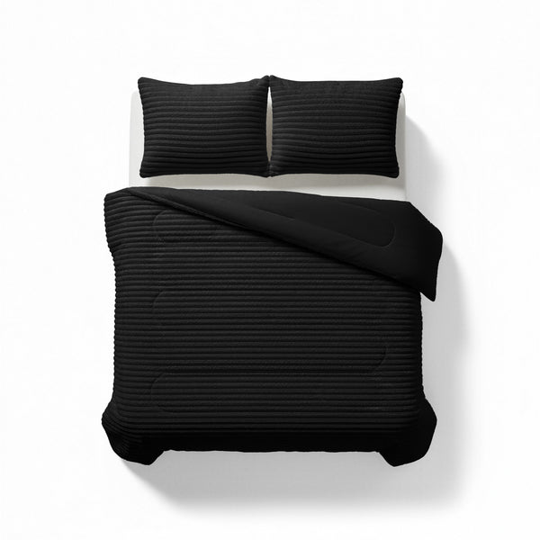 VUODEVAATTEET - Lazy peitto Rib premium Musta Tyynyliinoilla