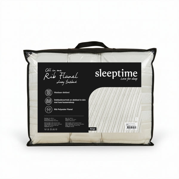 VUODEVAATTEET - Lazy peitto Rib premium Beige Tyynyliinoilla