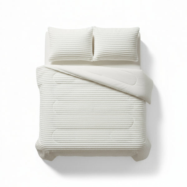 VUODEVAATTEET - Lazy peitto Rib premium Beige Tyynyliinoilla