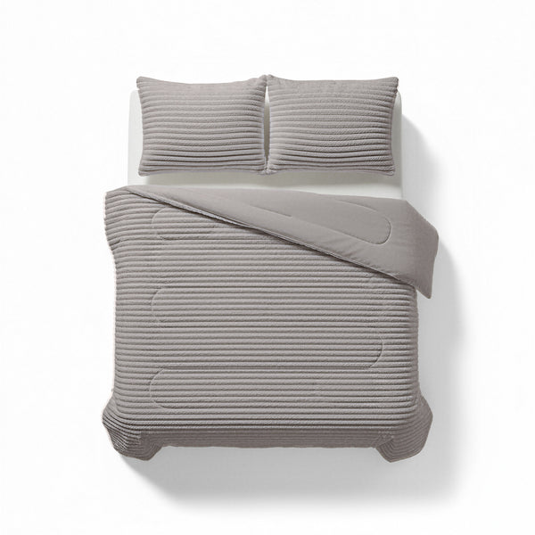 VUODEVAATTEET - Lazy peitto Rib premium Taupe/Harmaa Tyynyliinoilla