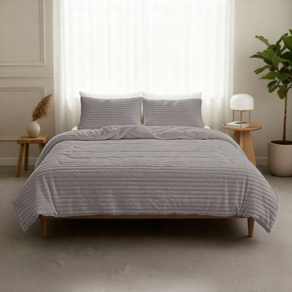 VUODEVAATTEET - Lazy peitto Rib premium Taupe/Harmaa Tyynyliinoilla