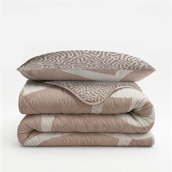VUODEVAATTEET - Lazy peitto Shapes hiekka Tyynyliina