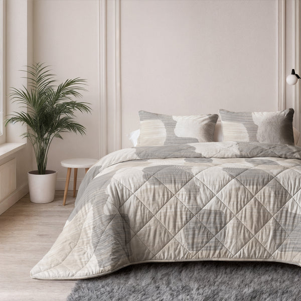 VUODEVAATTEET - Checkered 2-pack tyynyliina Beige/Harmaa
