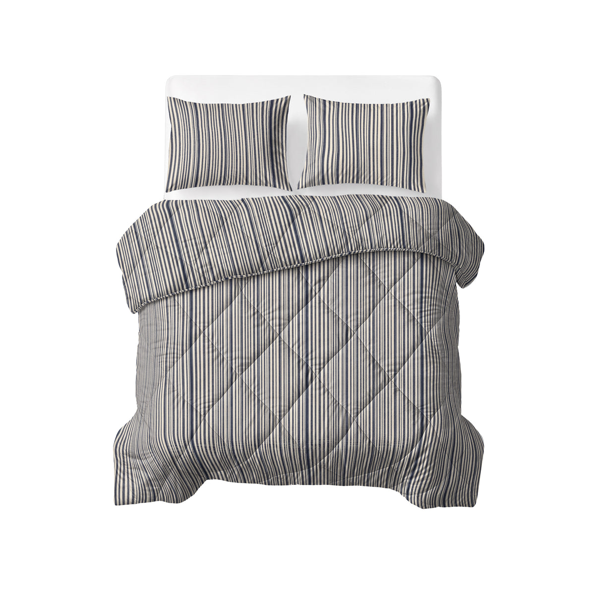 VUODEVAATTEET - Lazy peitto Puuvilla Stripy Beige/Sininen
