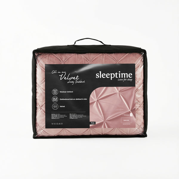 VUODEVAATTEET - Lazy Velvet Pintuck Roosa Lazy peitto