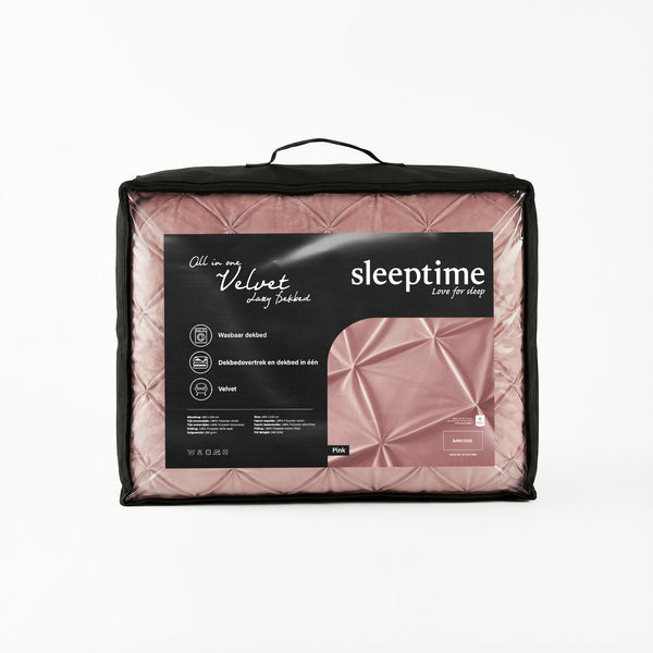 VUODEVAATTEET - Lazy Velvet Pintuck Roosa Lazy peitto