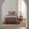 VUODEVAATTEET - Lazy peitto Ruffles Taupe