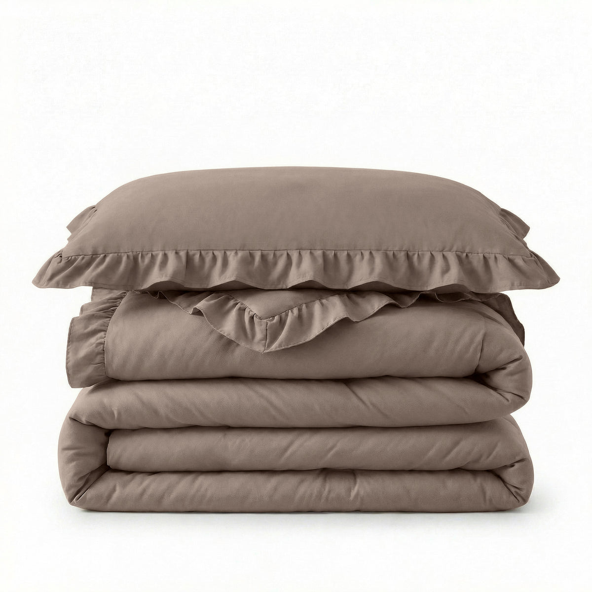 VUODEVAATTEET - Lazy peitto Ruffles Taupe