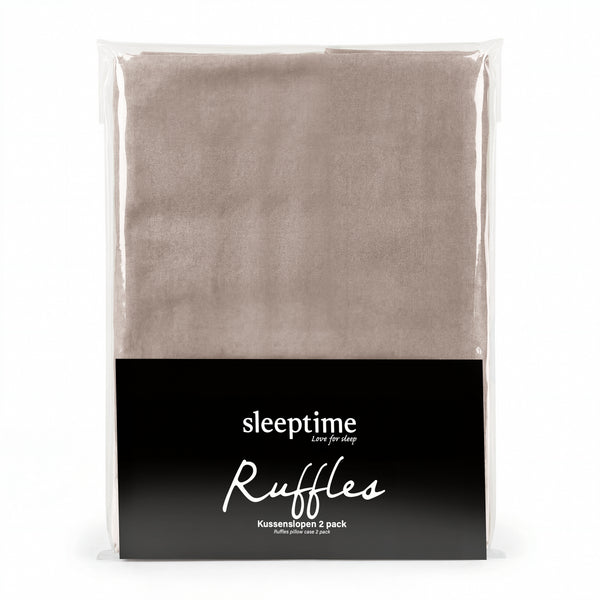 VUODEVAATTEET - Lazy Ruffles Tyynyliina 2-pack Taupe