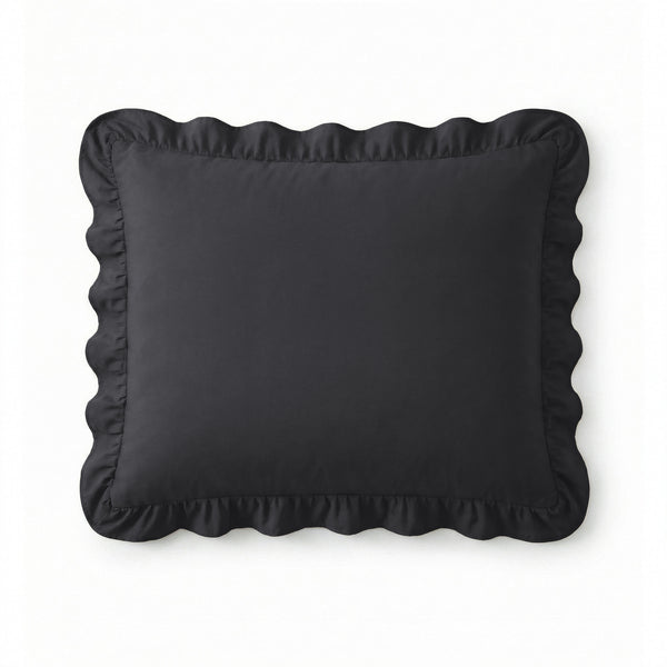 VUODEVAATTEET - Lazy Ruffles Tyynyliina 2pack Antrasiitti