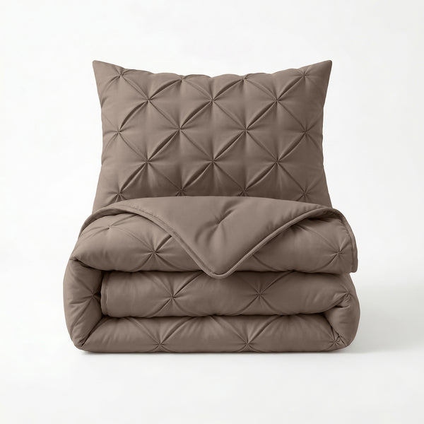 VUODEVAATTEET - Lazy peitto Pintuck Taupe