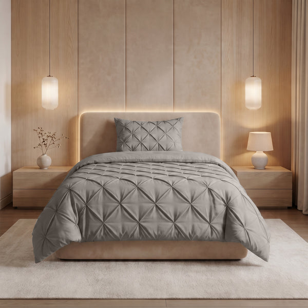 VUODEVAATTEET - Lazy peitto Pintuck Taupe/Harmaa