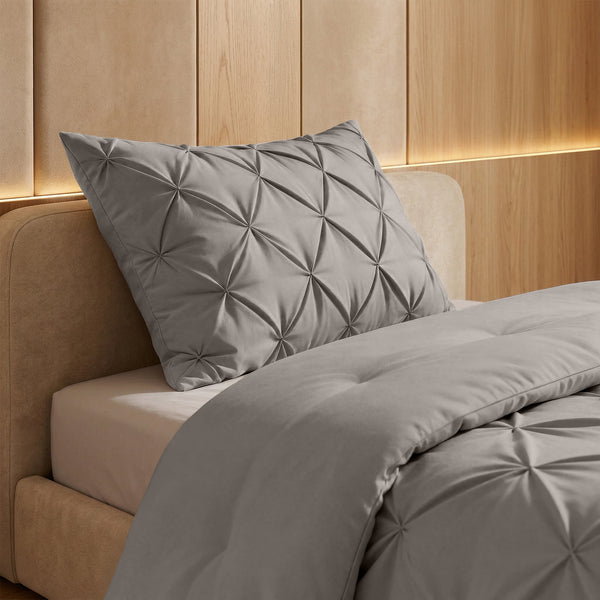 VUODEVAATTEET - Lazy peitto Pintuck Taupe/Harmaa