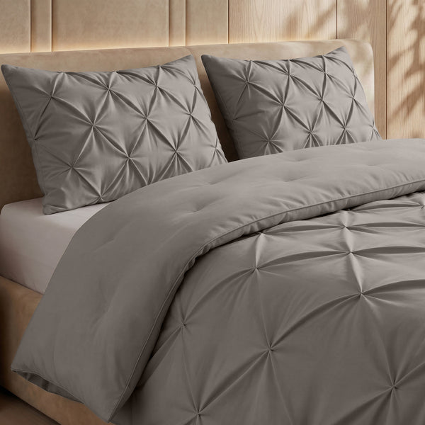 VUODEVAATTEET - Lazy peitto Pintuck Taupe/Harmaa