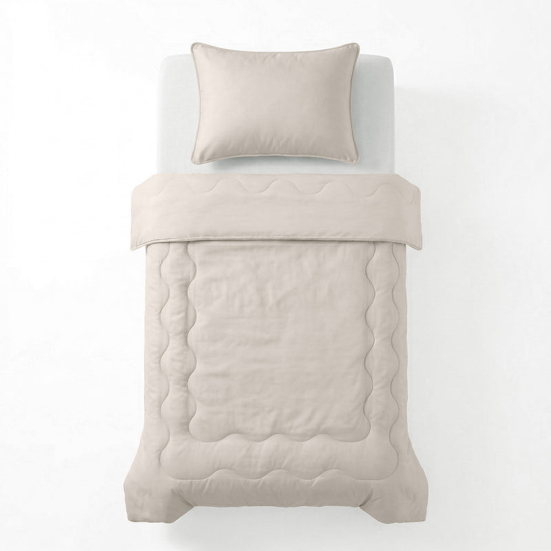VUODEVAATTEET - Viilentävä Blue Cell Lazy peitto Tyynyliinoilla Taupe