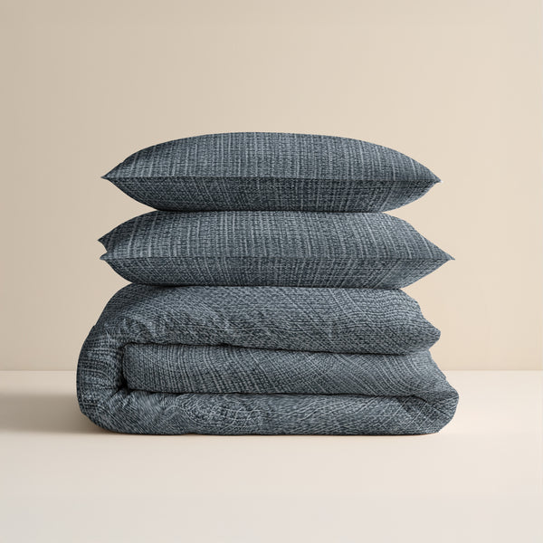 VUODEVAATTEET - Vintage sininen Pussilakanasetti