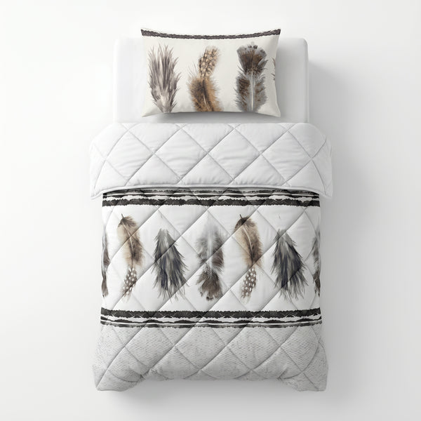 VUODEVAATTEET - Lazy peitto Feathers 3 hiekka Tyynyliinoilla