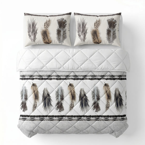 VUODEVAATTEET - Lazy peitto Feathers 3 hiekka Tyynyliinoilla