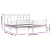 Bettgestell grau mit Kopfteil Jermain 200x200cm (Holz)